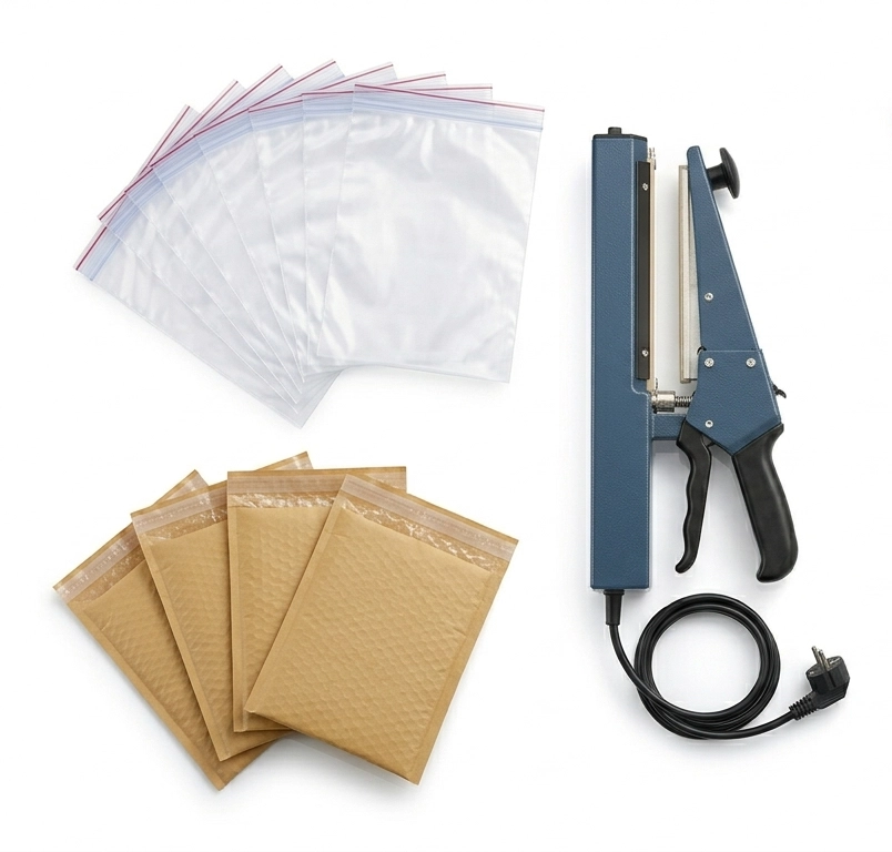 Sachets zip et pochette kraft et pince à souder